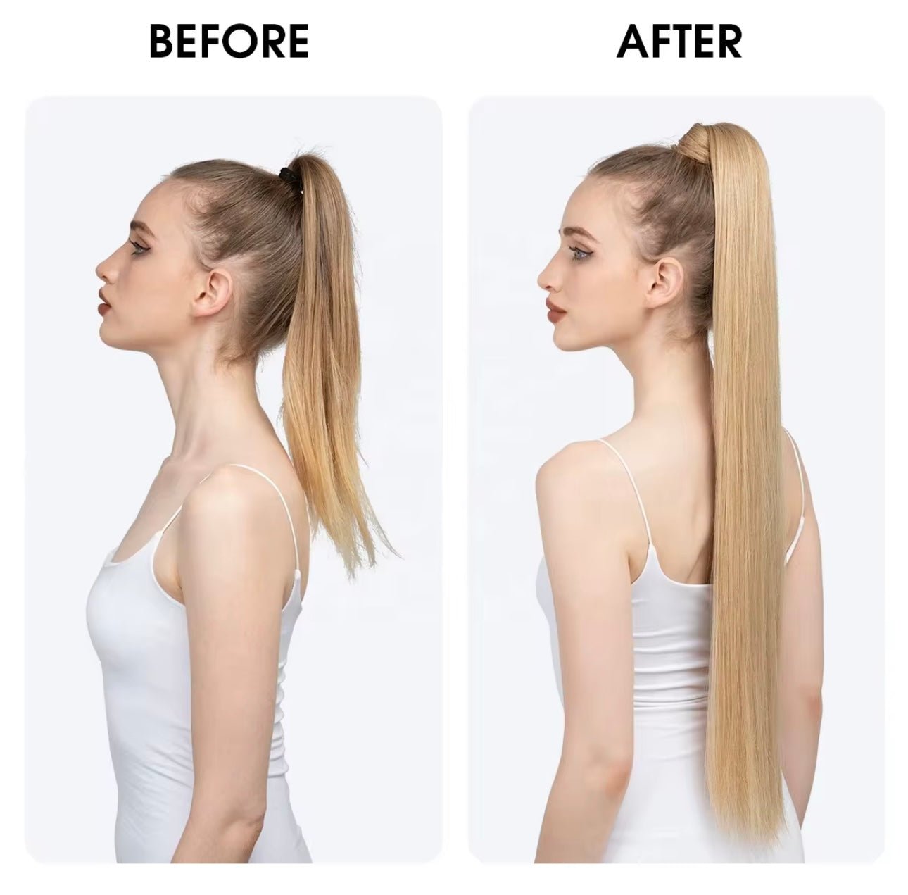 How to Apply a Straight Wrap Around Ponytail Extension Like a Pro✨ - Glam N' Go Style