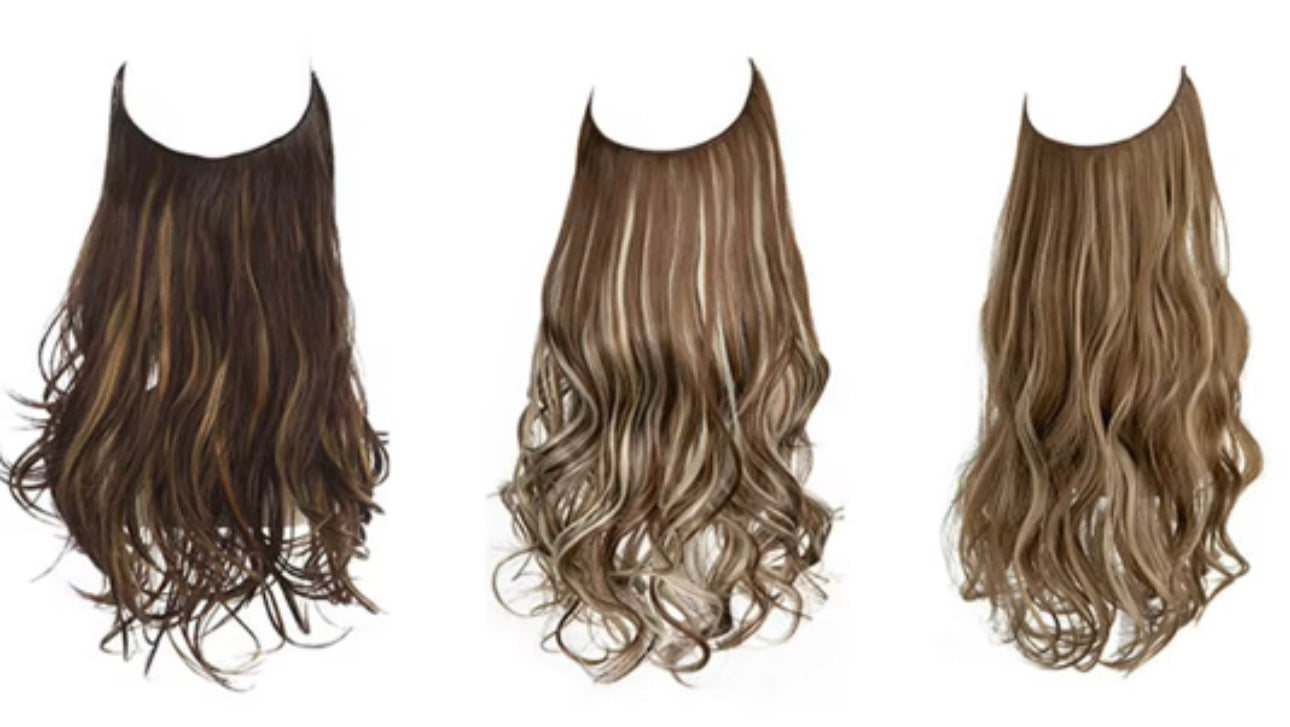 Wavy Invisible Wire Fiber Hair Extensions (VERY POPULAR)