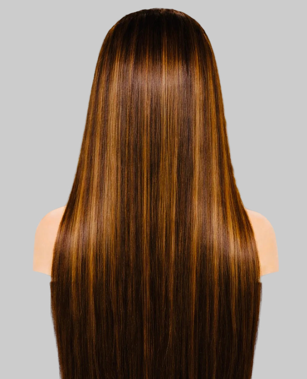 13×4 Human Hair Full HD Lace Front Wig Chestnut Brown with Highlights 18 Inch Straight & Wavy 20 Inch (BEST SELLING BUNDLE PACKAGE - 2 WIGS)