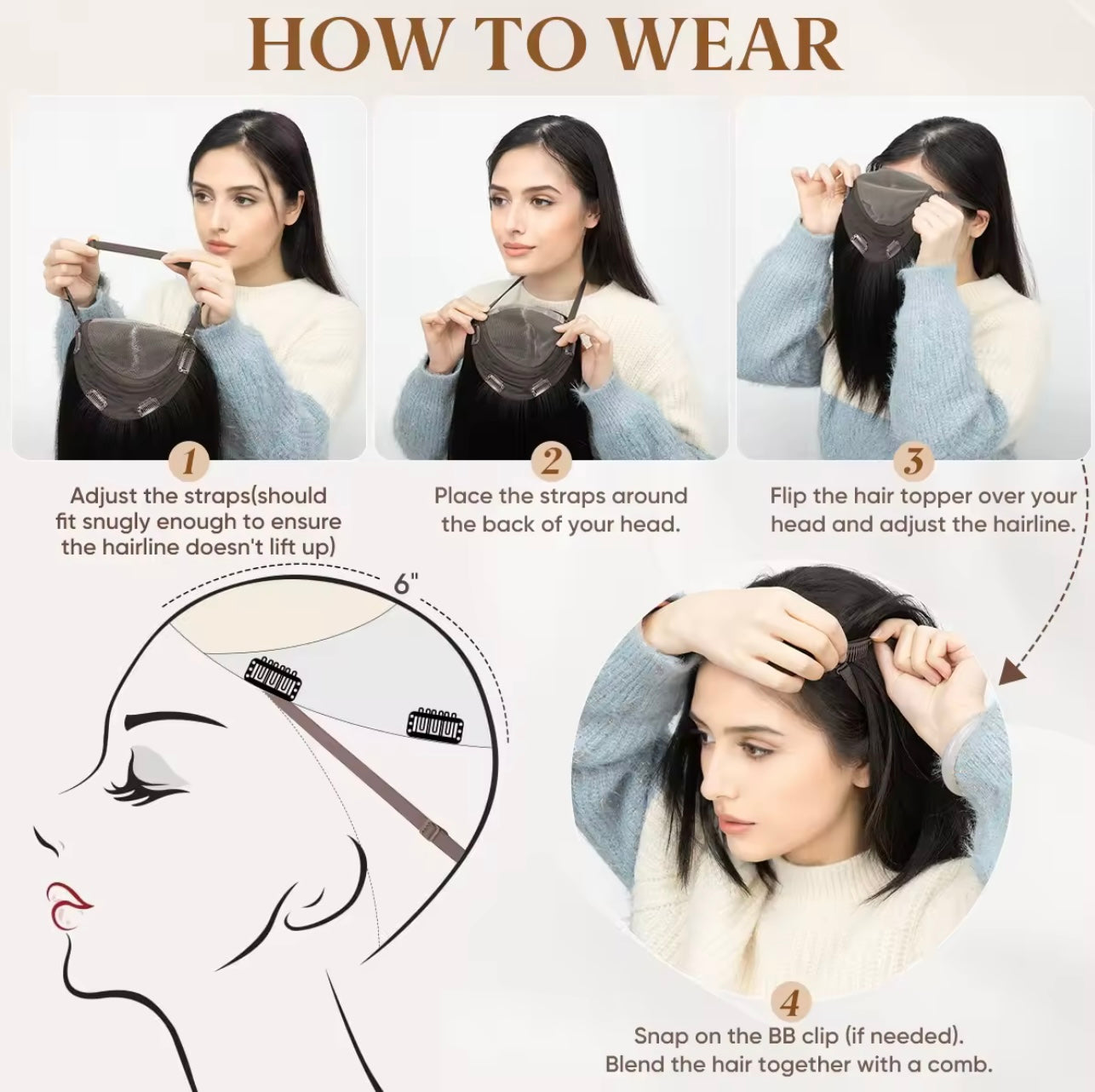 4x5 Mono Base Hair Topper | Heat Resistant Futura Fiber