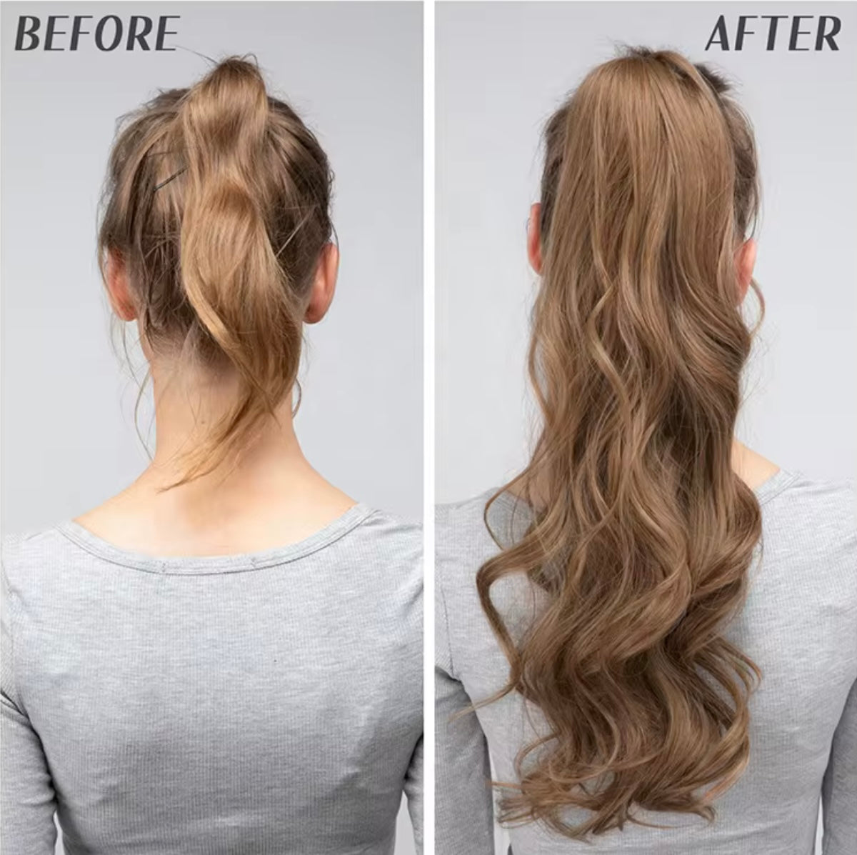 Invisible Ponytail Extension Premium Synthetic Hair 22"- (Trending)