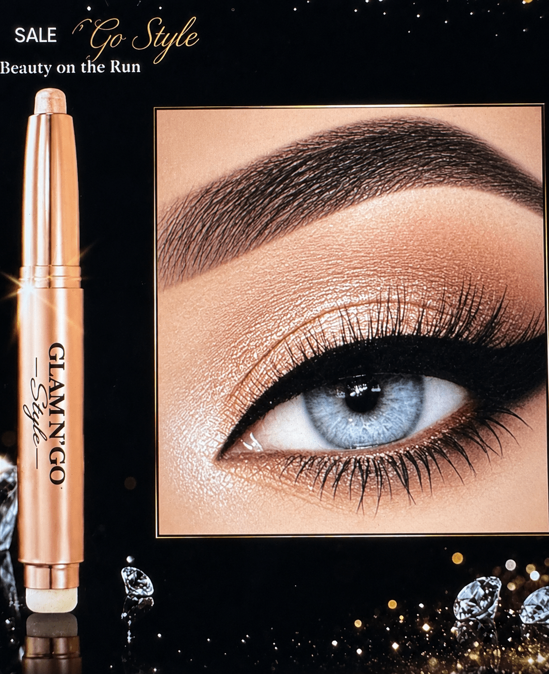 Golden Hour Glow Eyeshadow Stick Waterproof Swipe Makeup - Glam N' Go Style