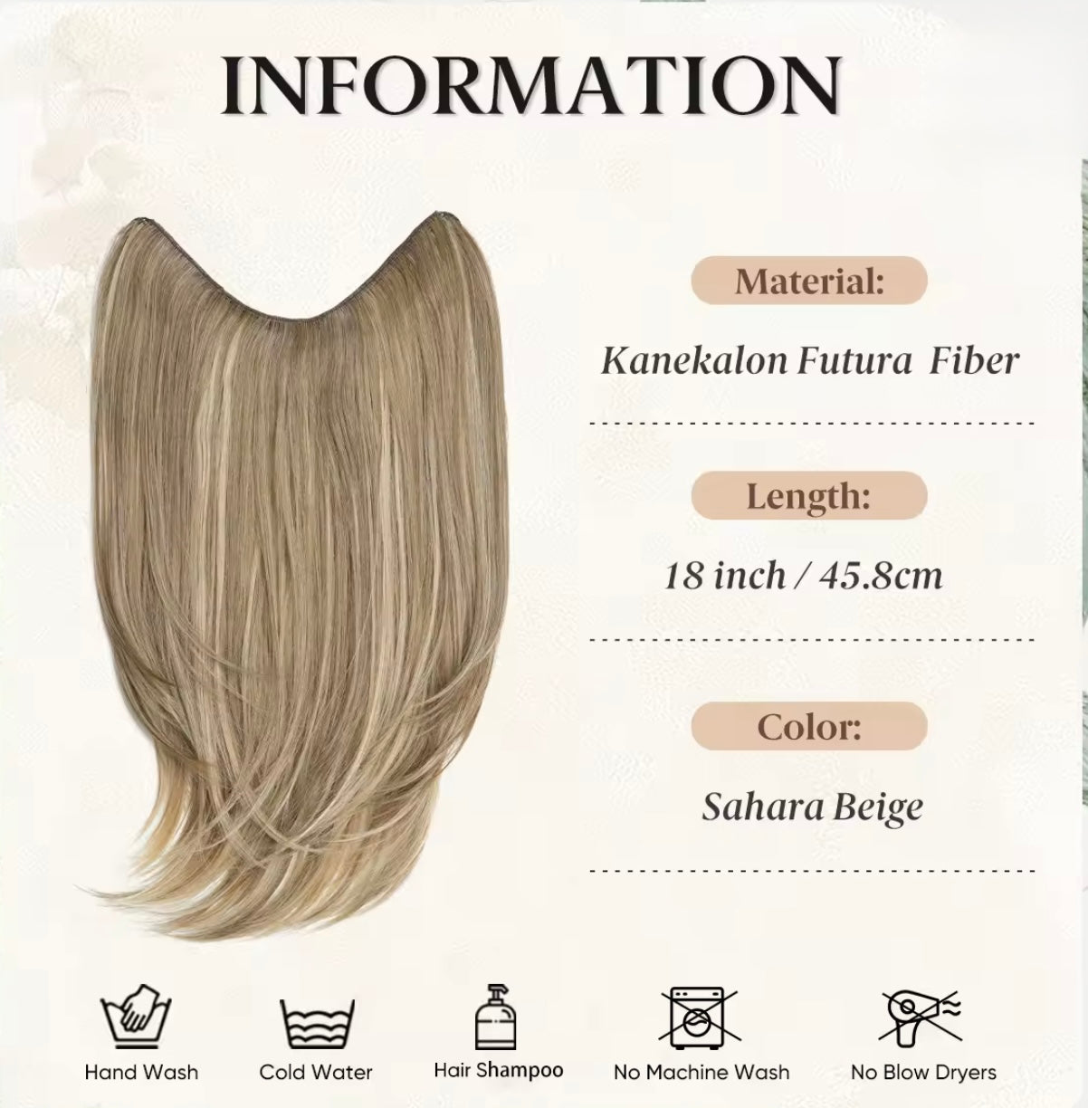 Synthetic Hair Extension Straight Wave V Part Seamless Clip (Hot/Trending)