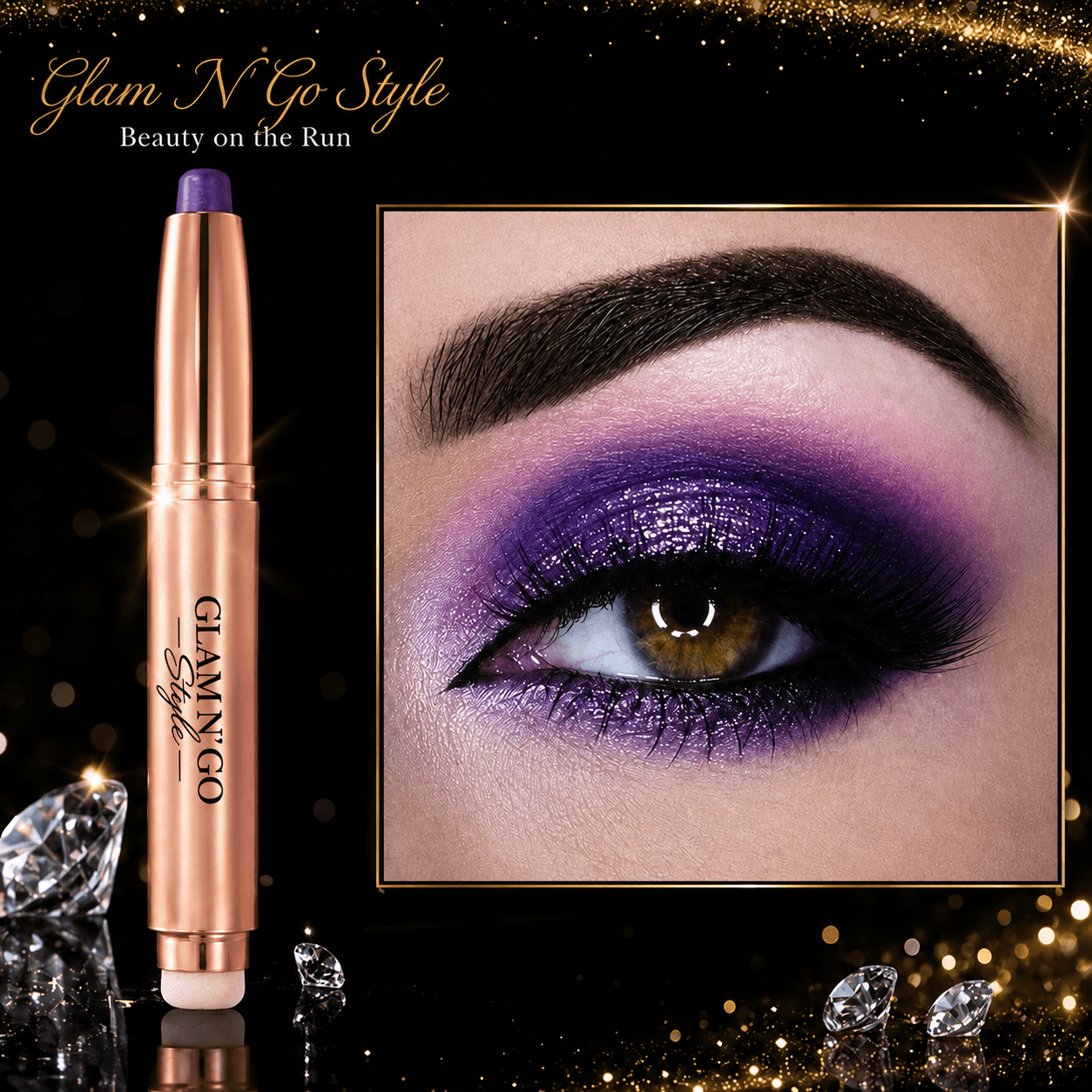 Midnight Amethyst | Eyeshadow Stick | Swipe. Blend. Done. - Glam N' Go Style