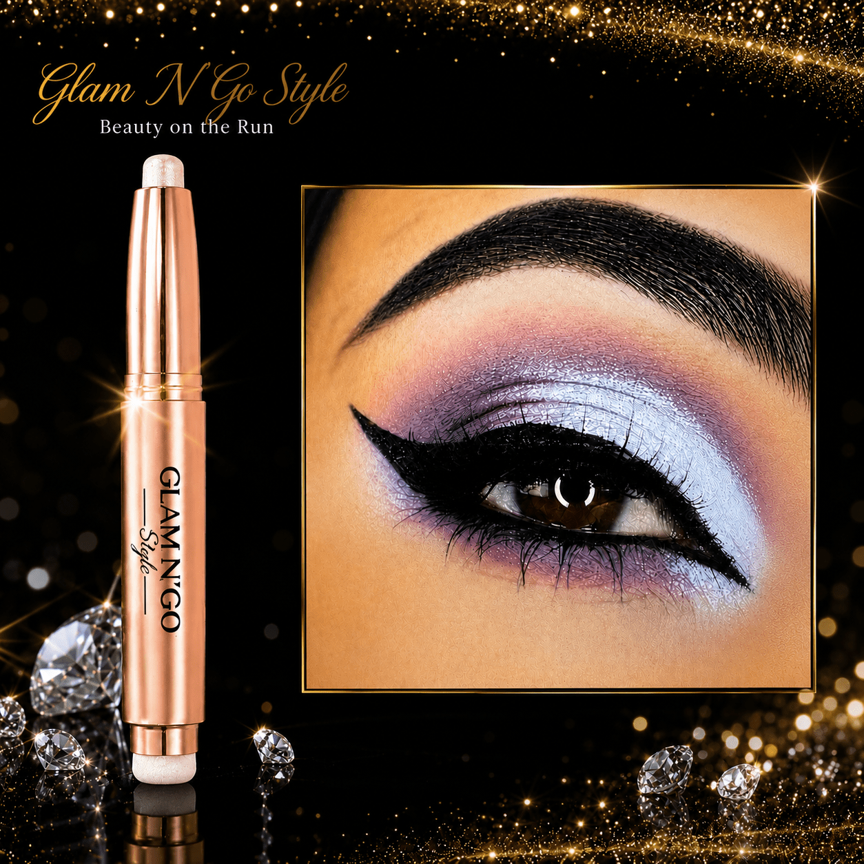 First Class Pearl Glow Eyeshadow Stick Waterproof Swipe Makeup - Glam N' Go Style