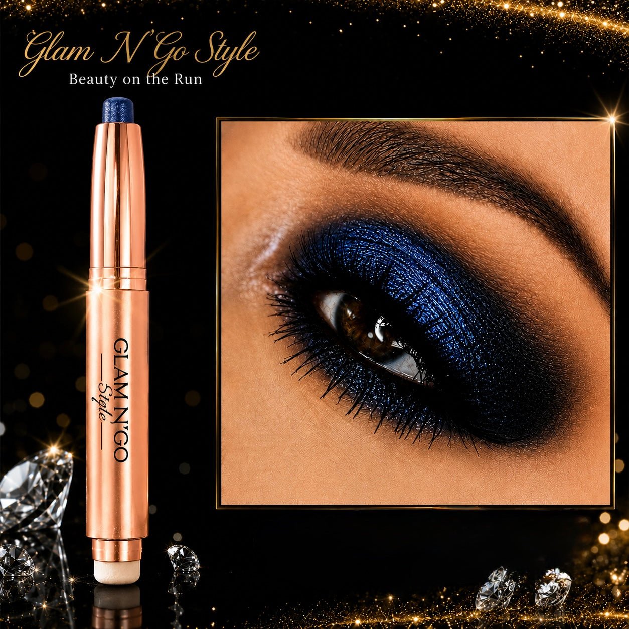 Starlight Blue | Eyeshadow Stick | Swipe. Blend. Done. - Glam N' Go Style